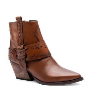 Brown Heeled Ankle Boots